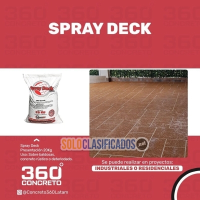 Spray Deck en Venezuela Concreto 360 materiales para pisos decora... 