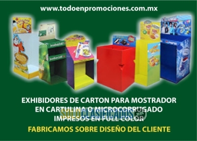 EXHIBIDORES DE CARTÒN Y COROPLAST DECORADOS A TODO COLOR... 