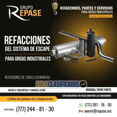 Solo Clasificados - REFACCIONES DEL SISTEMA DE ESCAPE DE GRÚAS INDUSTRIALES - imagen: 1