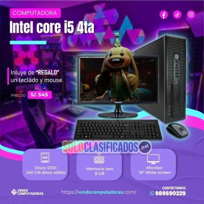 ¡Solo por hoy! Core i5 + monitor + periféricos... 