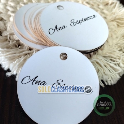 Tarjetas colgantes personalizadas para ropa y productos... 