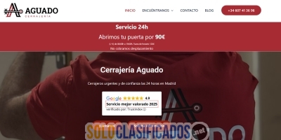 Solo Clasificados - Cerrajería Aguado: Cerrajeros Urgentes 24h Madrid - imagen: 1