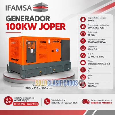 GENERADOR 100KW JOPER...