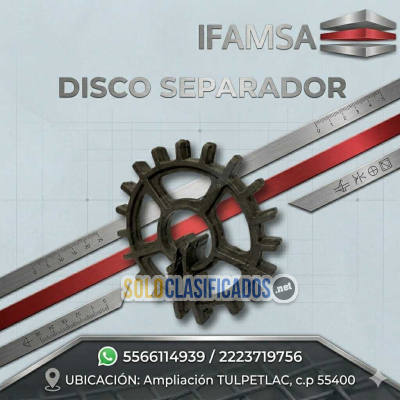 Disco separador de simbra para construccion...