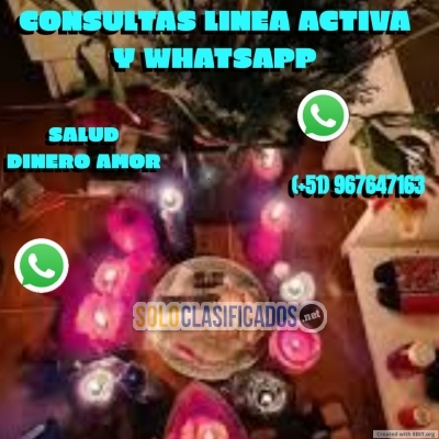 CONSULTAS LINEA ACTIVA Y WHATSAPP  SALUD DINERO AMOR... 