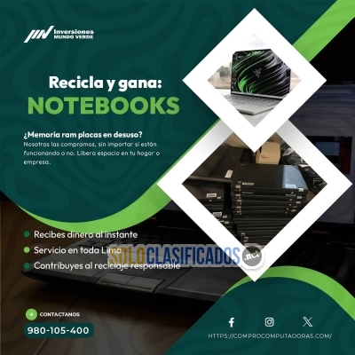 Solo Clasificados - ¡Reciclaje responsable de equipos electrónicos! Compra y venta con pago rápido - imagen: 6