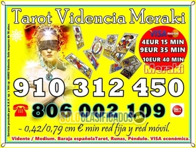 TAROT VISA LINEA DIRECTA  VISA  7€ 25min  VIDENTES/ CLARIVIDENTES... 