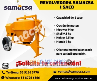 Mezcladora de Concreto SAMACSA – 1 Saco...