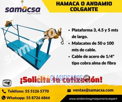Solo Clasificados - Hamaca de 4m con malacates con 50 o 100m de cable - imagen: 1