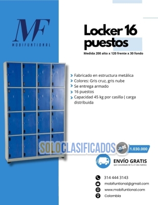 LOCKER PARA ALMACENAMIENTO METALICO... 