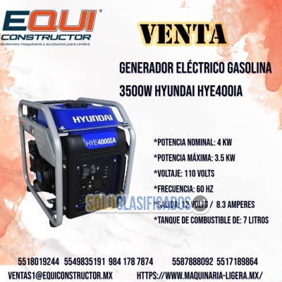 Venta Generador Eléctrico HYE400IA en Guanajuato... 