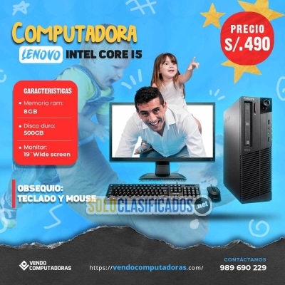 Solo Clasificados - ¡Sorprende a papá con esta super PC Lenovo Core i5! - imagen: 3