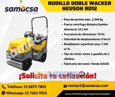 Solo Clasificados - RODILLO VIBRATORIO DOBLE WACKER NEUSON RD12 - imagen: 1