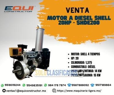 Venta Motor a Diesel Shell 20 HP Equiconstructor... 