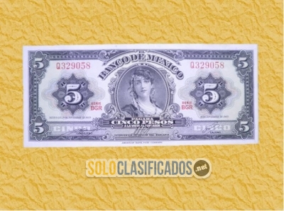 México. Billete de 5 pesos del año 1969 con La Gitana. Nuevo, sin... 