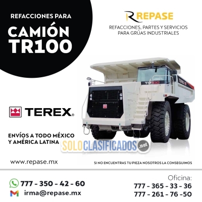 Refacciones y repuestos para Camión Terex TR 100... 