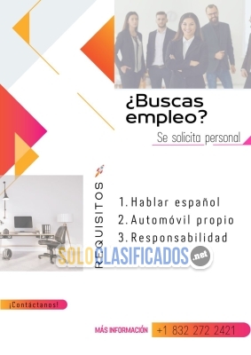 Vacantes Disponibles HOUSTON Se Necesita Personal... 