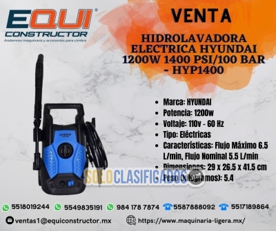 Venta Hidrolavadora Electrica Hyundai en CDMX... 