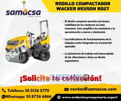 RODILLO COMPACTADOR MARCA WACKER NEUSON RD27... 