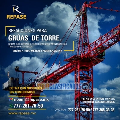 REFACCIONES PARA GRÚAS DE TORRE Y GRÚAS INDUSTRIALES... 