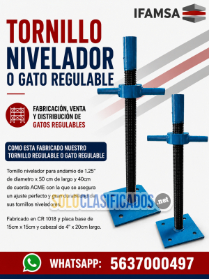 Tornillo Nivelador o Gato Regulable...