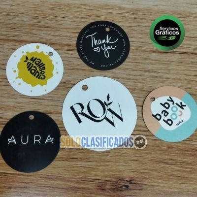 Solo Clasificados - Tarjetas Hand Tags Para Ropa y Productos - imagen: 3