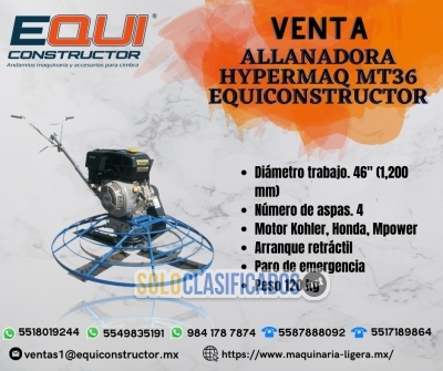 Venta allanadora hypermaq mt36 en Morelos... 