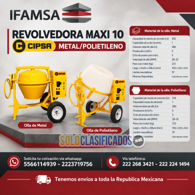 REVOLVEDORA MAXI 10 CIPSA METAL/POLIETILENO...