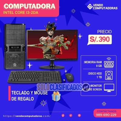 Solo Clasificados - Tu nueva PC está en Lima: 8GB RAM + 1TB + Monitor + Bonos - imagen: 3