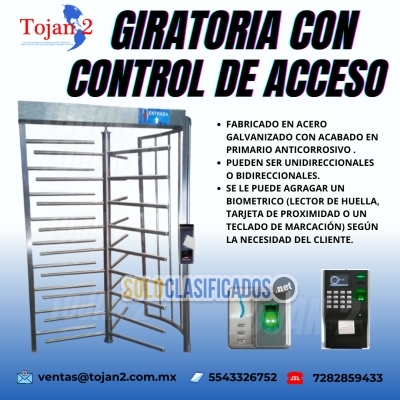 PUERTA GIRATORIA CON SISTEMA DE COBRO/ ACCESO...
