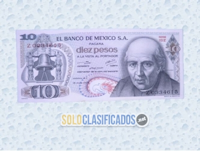 Billete de 10 pesos de Colección de Miguel Hidalgo y Costilla. Nu... 