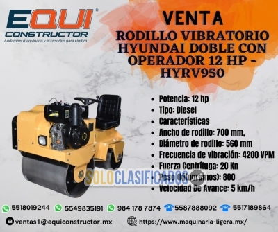 Venta Rodillo Vibratorio Hyundai HYRV950 en Nuevo Leon... 