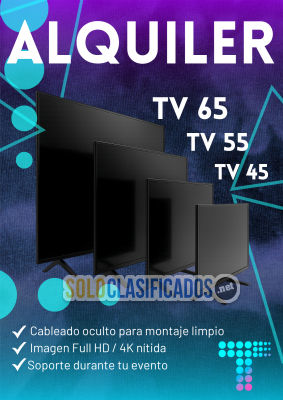 Solo Clasificados - ALQUILER DE TELEVISORES SMART TV CON BASE A PISO EVENTOS - imagen: 2