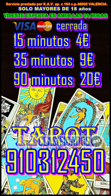 Tarot por Telefono España  las 24 horas los 7 días VISA CERRADA 9... 