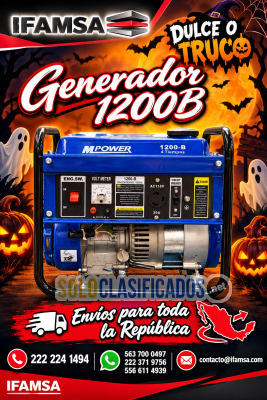 Solo Clasificados - Generador Eléctrico Mpower 1200B a Gasolina  12 kW 110V Portátil - imagen: 1