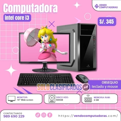 Solo Clasificados - ¡No busques más! Esta PC Intel Core i3 lo tiene TODO - imagen: 5