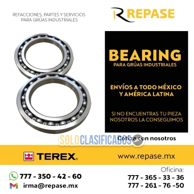 Bearing y refacciones Terex para grúas industriales... 