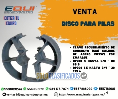 Venta disco para pilas Equiconstructor... 