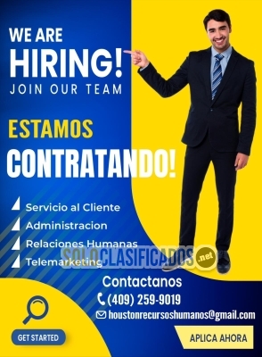 Se Necesita Personal HOUSTON  Oferta de Empleo Laboral...