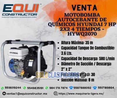 Venta motobomba autocebante de químicos hywq2070 en Veracruz... 