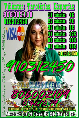 Solo Clasificados - tarot telefonico 2026 toda España  4 euros 15 minutos tarifa cerrada Atención las 24h‎  VIDENTE PROFESIONAL BARAJA ESPAÑOLA TAROT RIDER E - imagen: 1