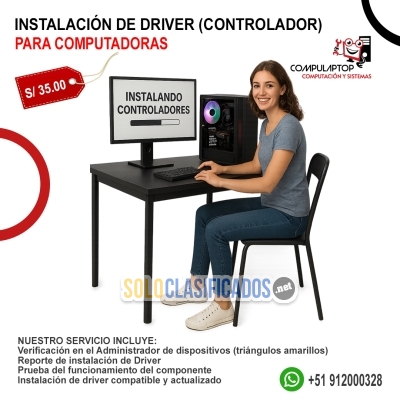 Instalación de Driver (Controlador) para Computadoras... 