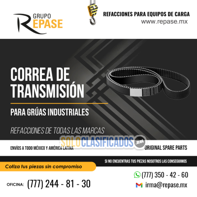 CORREA DE TRANSMISIÓN PARA GRÚAS INDUSTRIALES...