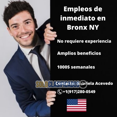 Trabajos disponibles en Bronx NY... 
