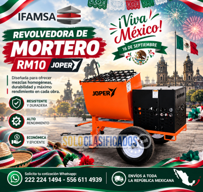 REVOLVEDORA DE MORTERO RM10 JOPER ifamsa...