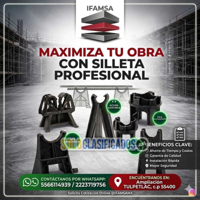 SILLETAS PLASTICAS PARA SOPORTE DESILLETAS PLASTICAS P ACERO EN C...