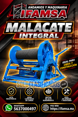 MALACATE DE UNA TONELADA DE COLOR AZUL...