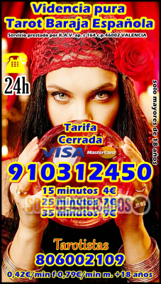 Tarot por Telefono España  las 24 horas los 7 días tarifa cerrada...