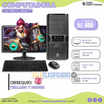 Solo Clasificados - Computadora Full Equipo con Bono Incluido - imagen: 2