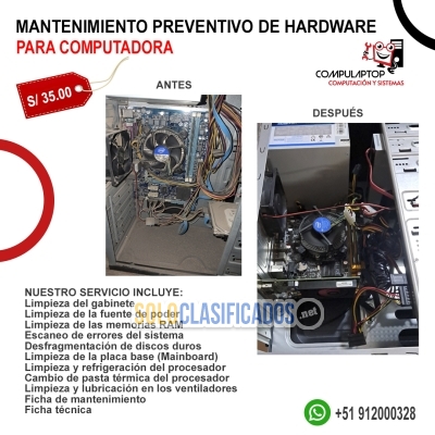 Mantenimiento Preventivo para Computadora (Chincha alta)... 